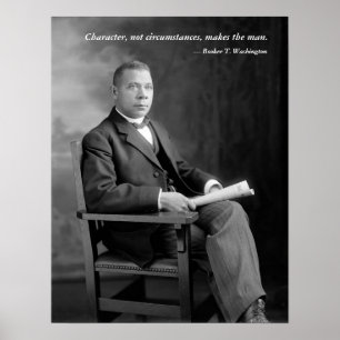 Quotation för Booker T. Washington Poster