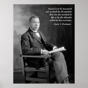 Quotation för Booker T. Washington Poster