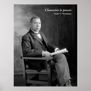 Quotation för Booker T. Washington Poster