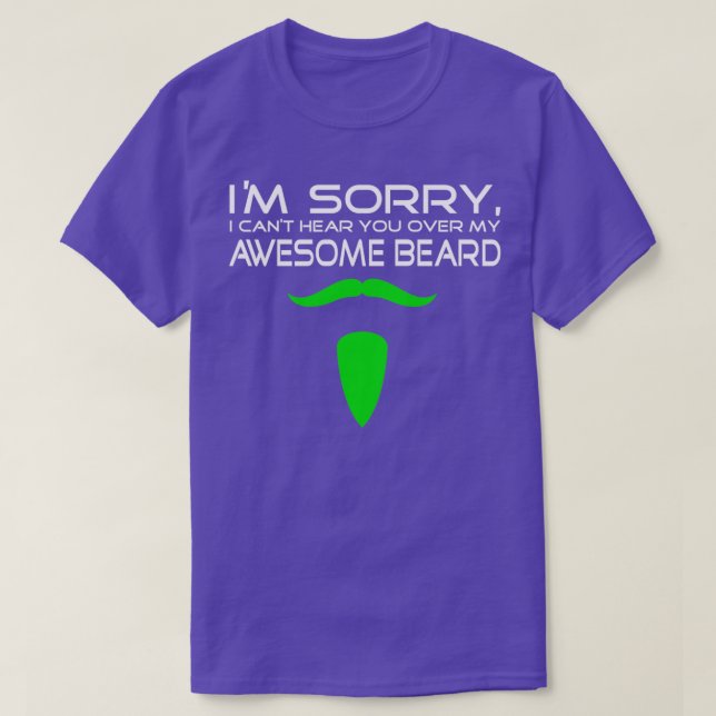 quotAwsome BEARDquot Hoodie T Shirt (Design framsida)