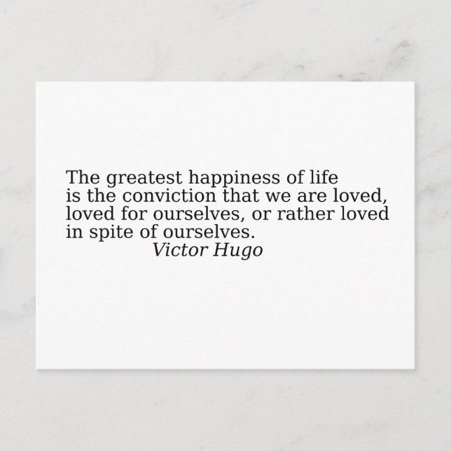 Quote about life vykort (Framsida)