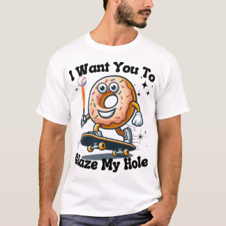 Quote Anime Donut Lycklig Skateboard Basketball T Shirt