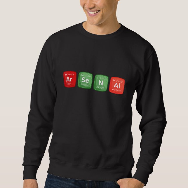 Quote Arsenal  Ar Se N Al  Periodic Table Elements Lång Ärmad Tröja (Framsida)
