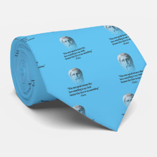 Quote By Plato On Blue Neck Tie Slips