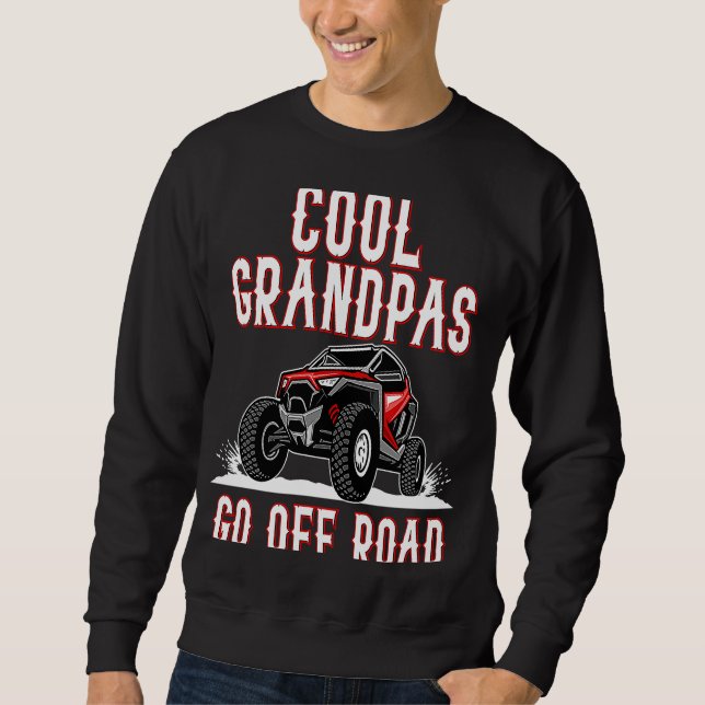 Quote Cool Grandpas Go Road UTV 4  Wheeler Lång Ärmad Tröja (Framsida)