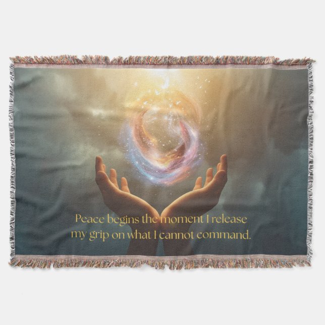 Quote of Finding Peace Blanket Filt (Framsidan)