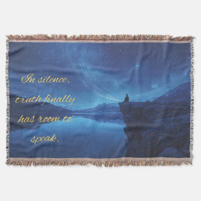 Quote of Silience Throw Blanket Filt (Framsidan)