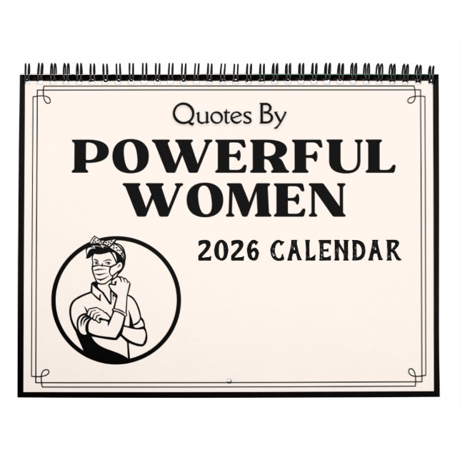 Quotes By Powerful Women 2026 Calendar Kalender (Omslag)