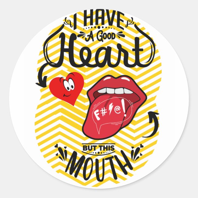 QUOTES SARCASM RUNT KLISTERMÄRKE (Framsida)