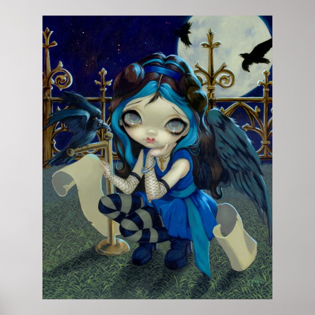 Quoth Raven Ickmore ART PRINT gothic Fairy Poster (Framsidan)