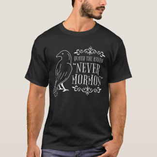 Quoth the Raven: "Aldrig mormon" t-shirt