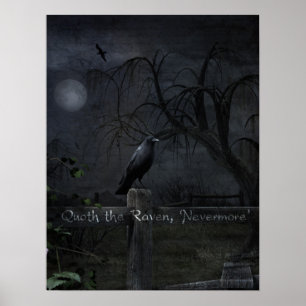 "Quoth the Raven, 'Anymore'" Gothic Poster