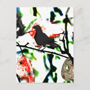 Quoth the Raven Ickmore, Halloween Collage Vykort