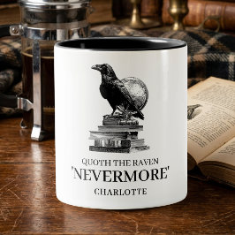 Quoth The Raven Nevermore Gotisk Läsare Litterär Två-Tonad Mugg