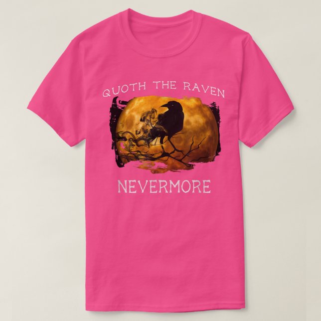 Quoth the Raven Nevermore Halloween T Shirt Spooky (Design framsida)
