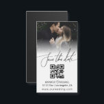 Qur-kod med ett foto spara datumet minimal magnet<br><div class="desc">elegant qr-kod med ett foto spara datum chic med minimal magnet</div>