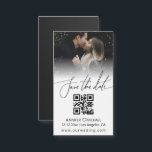 Qur-kod med ett foto spara datumet minimal magnet<br><div class="desc">elegant qr-kod med ett foto spara datum chic med minimal magnet</div>