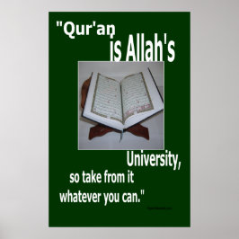 Quran är Allahs Universiteten Poster