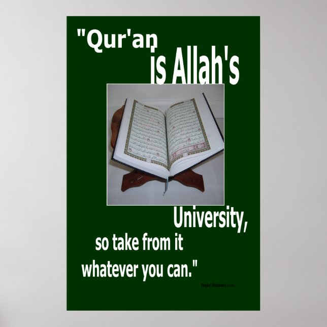 Quran är Allahs Universiteten Poster (Framsidan)