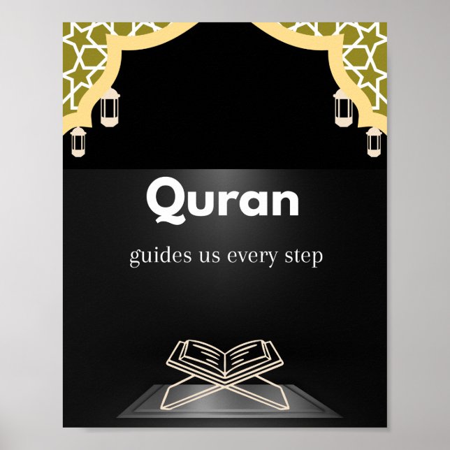 Quran guides us every step/ motivational wall Art. Poster (Framsidan)