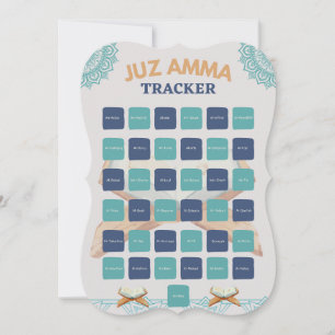 Quran Juz 30 Tracker med all surah namn i Blue