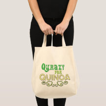 Qurazy för Quinoa © - Funny Quinoa Slogan Tote Bag