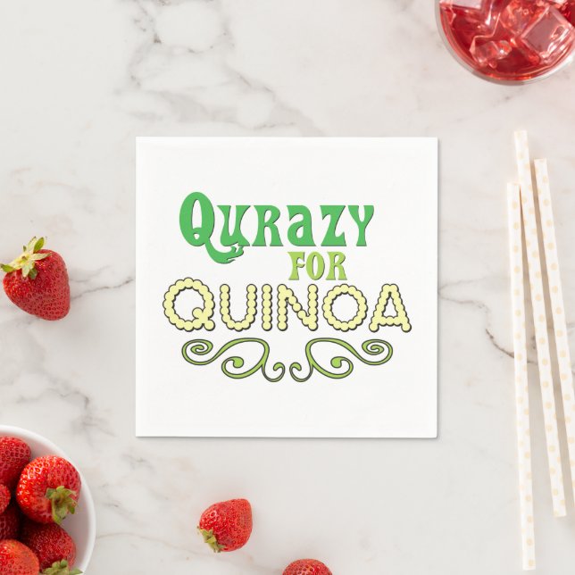 Qurazy för Quinoa © - Funny Quinoa themed Pappersservett (Insitu)