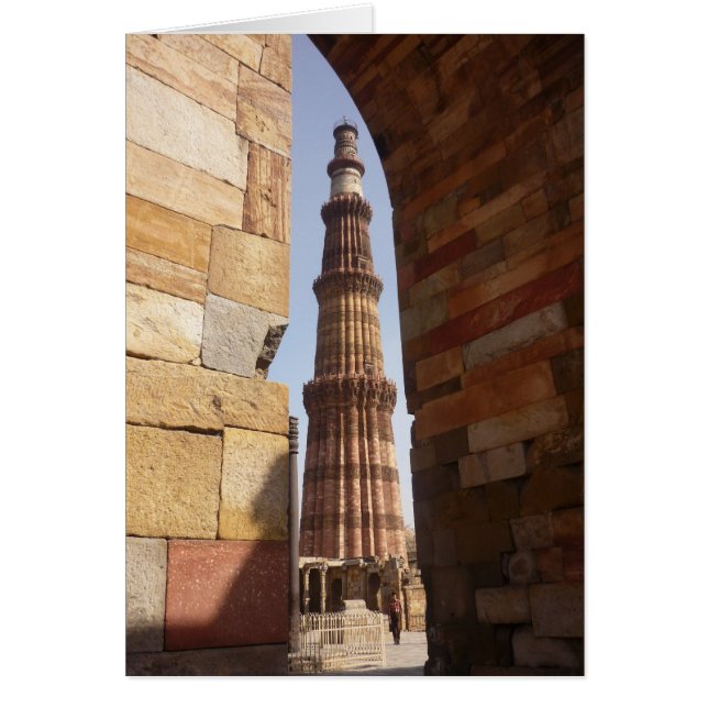 qutb minar hälsningskort (Framsidan)