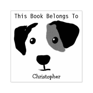 Quzzic Lycklig Hund i Bok i Tillhör till Stämpel