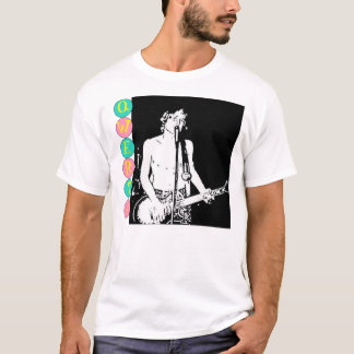 QWERTY ledar- Retro musikbandbild Tee Shirt