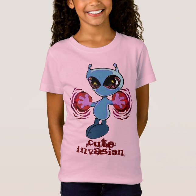 Qwiby: Cute Invasion Småbarn T-shirt (Framsida)