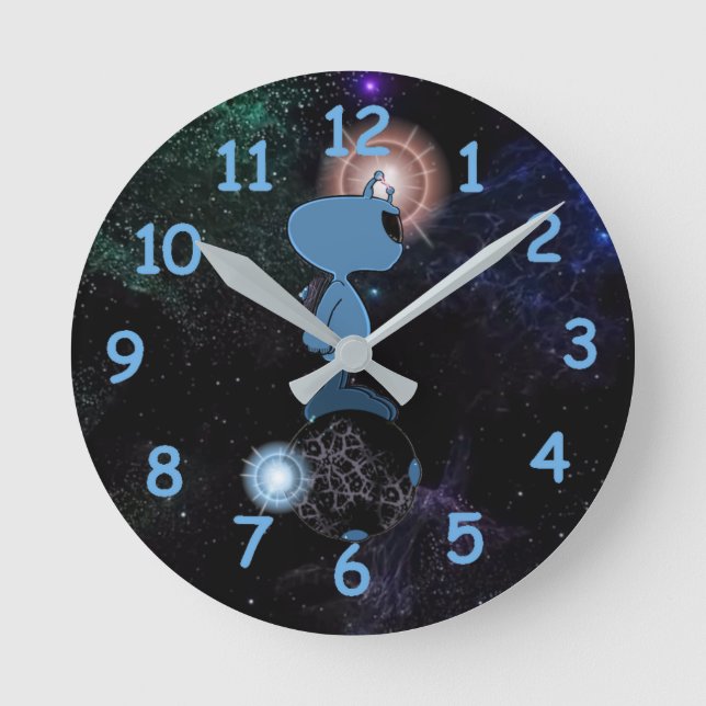 Qwiby's Sphere Rider Rund Klocka (Framsida)