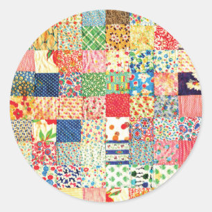 QWL Patchwork Quilt COLORFUL MÖNSTER BACKGROUND H Runt Klistermärke