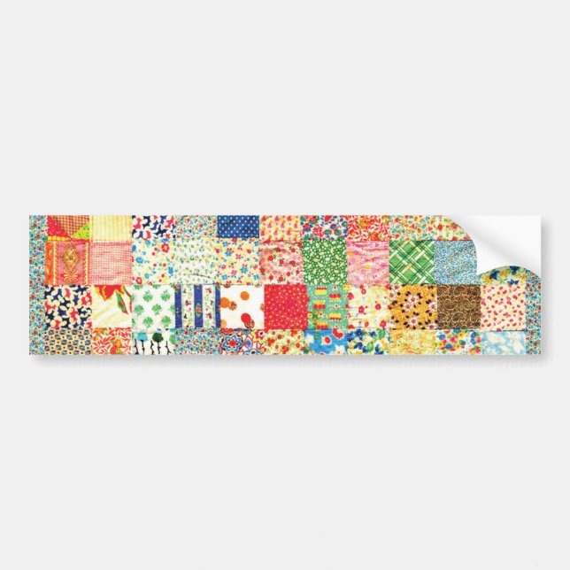 QWL Patchwork Quilt COLORFUL MÖNSTER BACKGROUND HO Bildekal (Framsidan)
