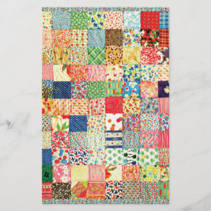 QWL Patchwork Quilt COLORFUL MÖNSTER BACKGROUND HO Flygblad