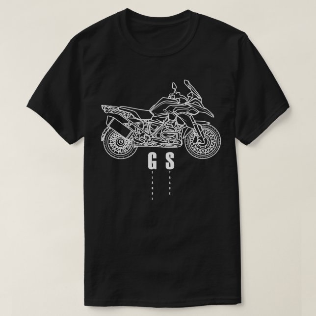R1200GS Enduro Motorrad GS T Shirt (Design framsida)