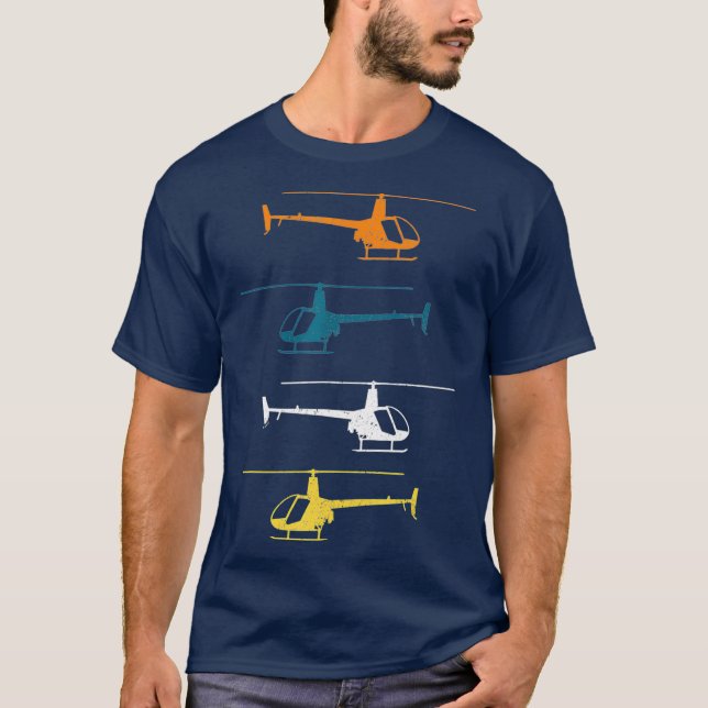 R22 Helikopterpilot som flyger helikoptrar Art T Shirt (Framsida)