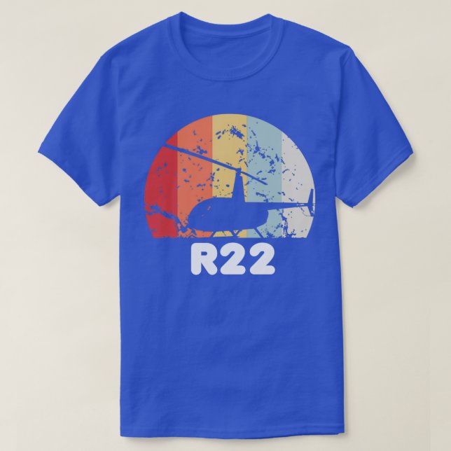 R22 Kommersiell pilothelikopter för återcirkuleran T Shirt (Design framsida)