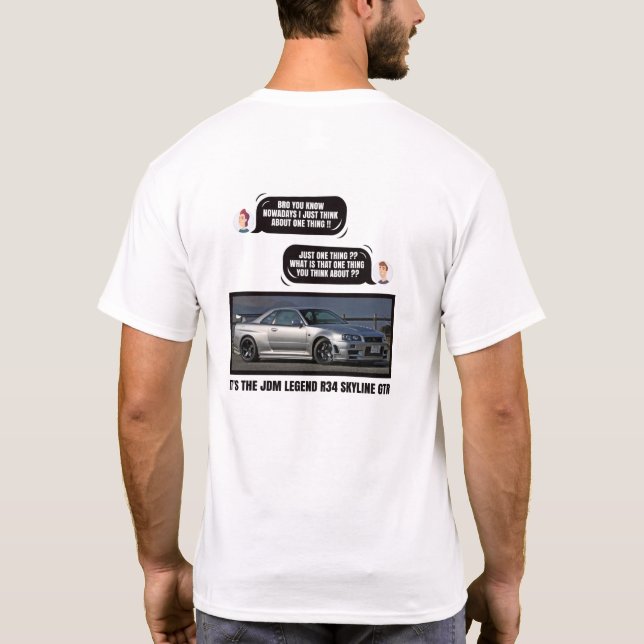 R34 Skyline GTR T Shirt (Baksida)