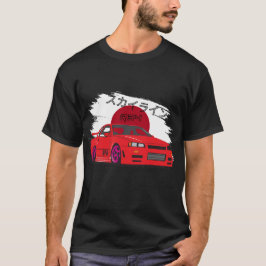 R34 Skyline Japan Stil JDM Bil Konst T Shirt