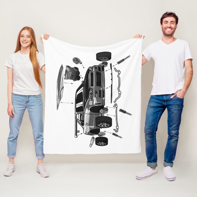 R34 SKYLINE-SAMMANSÄTTNING FLEECEFILT (På plats)