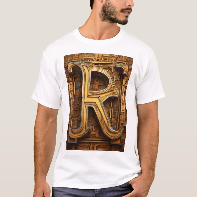 R alfabet namn t shirt (Framsida)