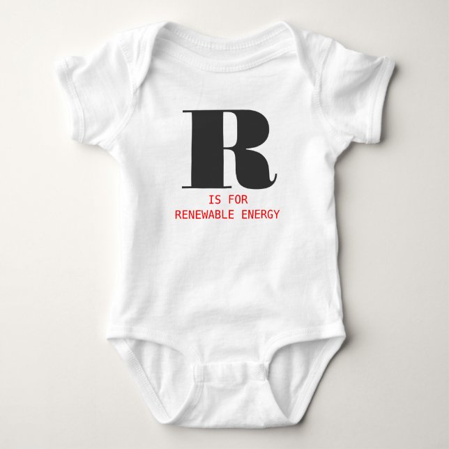 R är för förnybar energi t shirt (Framsida)