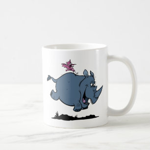 R är för noshörning kaffemugg
