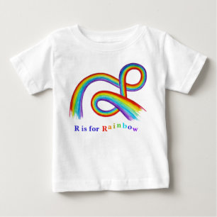 R är för Rainbow Artwork Baby och Kids T-shirt
