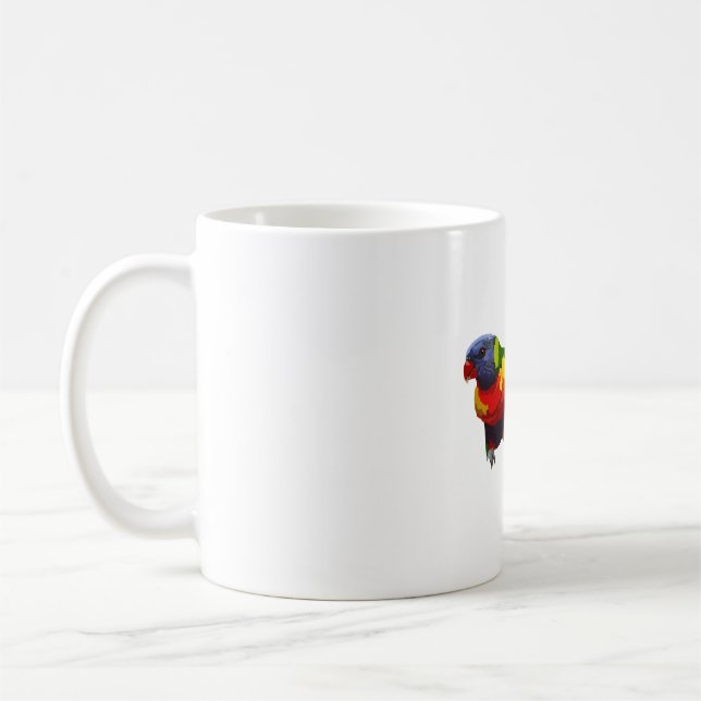 R är för Rainbow Lorikeet Kaffemugg (Vänster)