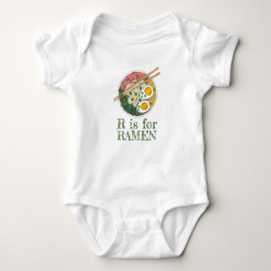 R är för Ramen Japanska Food Noodles Alphabet T Shirt
