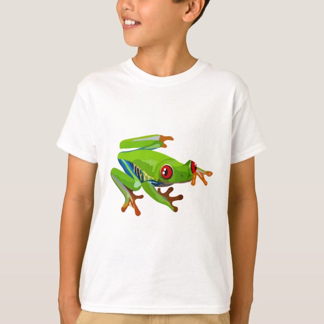 R är för Red Eyed Träd Frog T Shirt (Framsida)