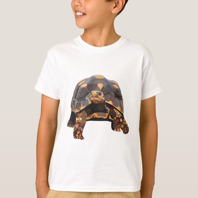 R är för Red Footed Tortoise T Shirt (Framsida)