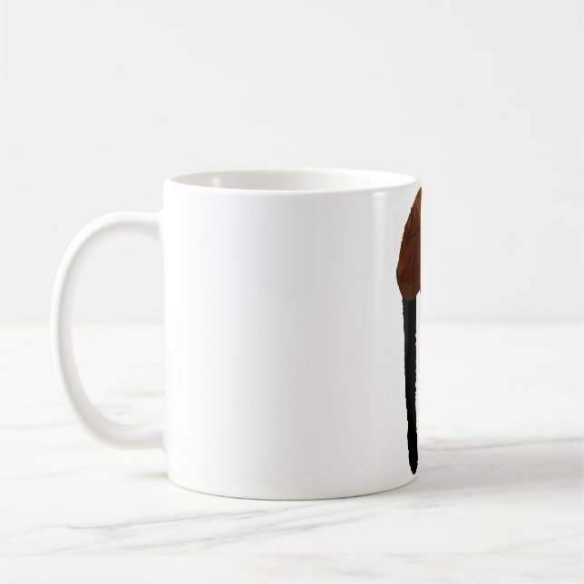 R är för Red Ruffed Lemur Kaffemugg (Vänster)